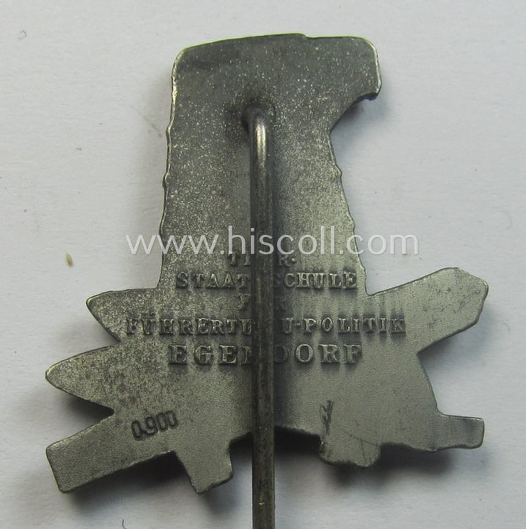 Superb - truly rarely seen and fully untouched! - example of a genuine-silver-based (and '900'-silver-content-marked!) so-called: 'Mitgliedsabzeichen des Thür. Staatsschule für Führertum und Politik'