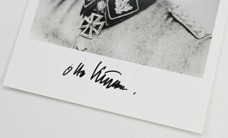 Postcard with Signature of Waffen-SS KC-OL&S Recipient 'Otto Kumm'