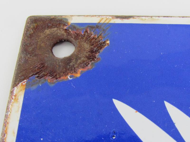 Enamel Sign RLB Blockwart Reichsluftschutzbund ( Reproduction? )