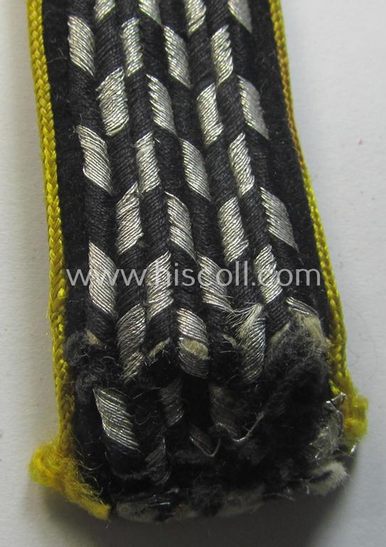 Attractive - and not that easily encountered! - N.S.K.K. (ie.: 'National Socialistisches Kraftfahr Korps') shoulderboard as was intended for usage by an N.S.K.K.-soldier who served within the: 'Motorgruppe Schlesien o. Franken'