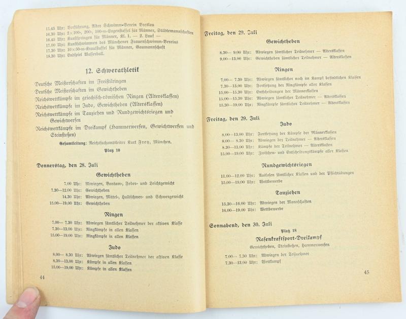 German Program booklet 'Turn-und Sportfest Breslau 1938