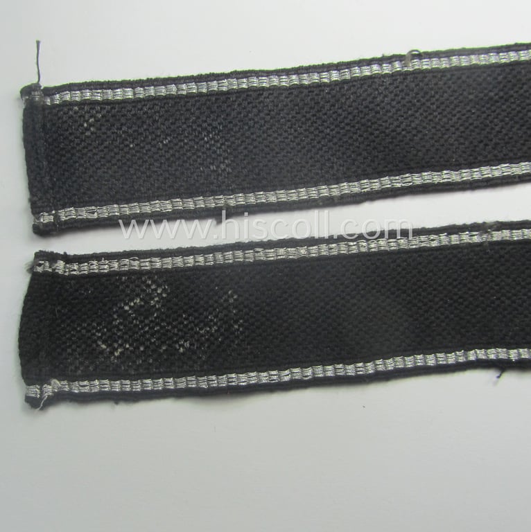 Moderately used- and/or worn Waffen-SS, 'RzM'-pattern, EM- (ie. NCO-) type cuff-title (ie. 'Ärmelstreifen') as was intended for a member of the: 5. SS-Panzer-Division "Wiking"