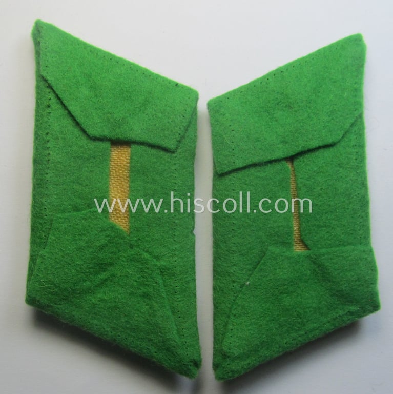 Fully matching - and most certainly carefully tunic-removed! - pair of so-called: 'Polizei'-related, officers'-pattern dress-collar-tabs (ie.: 'Kragenspiegel für den Ausgehjacke für Offiziere der Polizei')