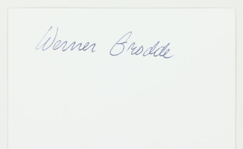 Signature of Luftwaffe KC Recipient 'Werner Grodde'