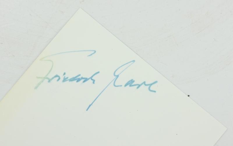Signature of Wehrmacht Heer KC Recipient 'Friedrich Carl'