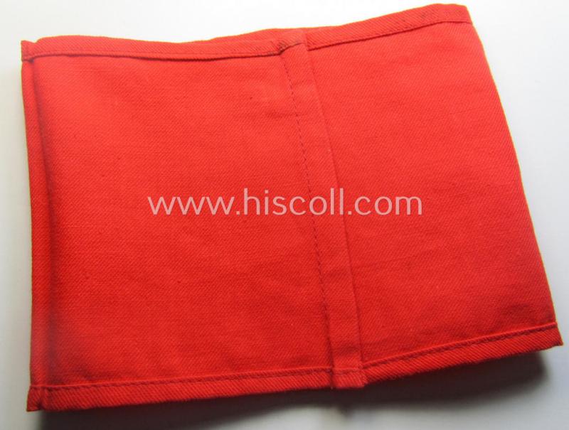 Never before seen armband (ie. 'Armbinde') as was (presumably) used by the various officials serving within the: 'Deutsche Reichspost' (showing a 'BeVo'-woven eagle-device aka: 'Zeesener Adler') being a 'virtually mint- ie. unissued' exampl...