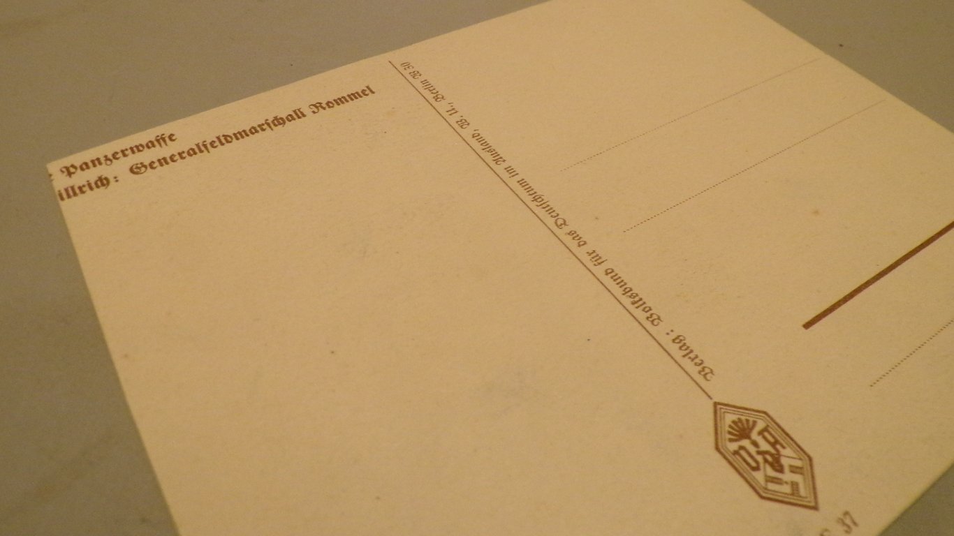 VDA Postcard – Generalfeldmarschall Erwin Rommel
