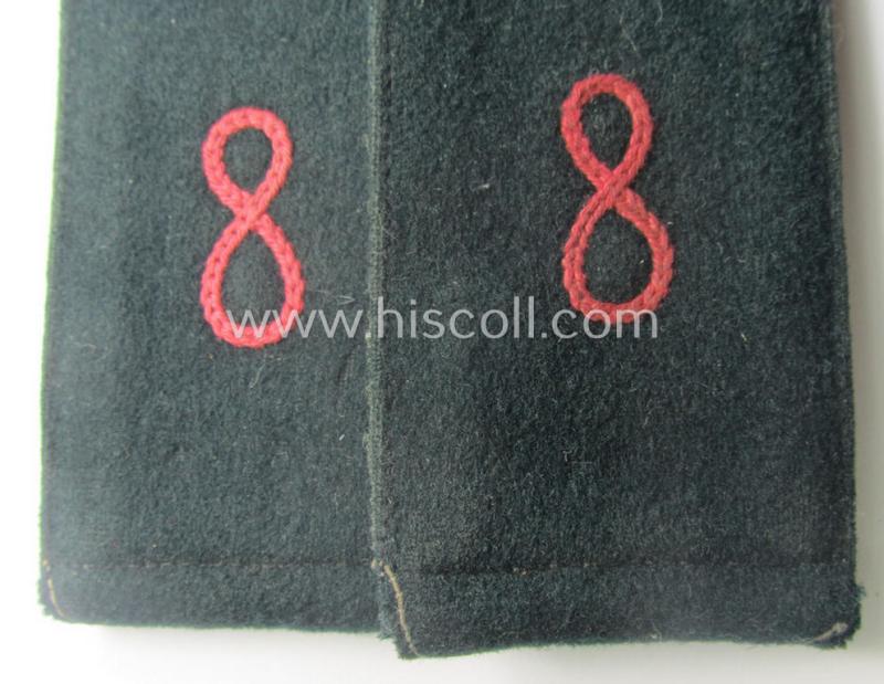 Pair of WH (Heeres), 'cyphered', so-called: 'M36'-pattern and/or pointed-style) EM-type shoulderstraps: 'Sld. des Panzerjäger-Abtlgs. 8'