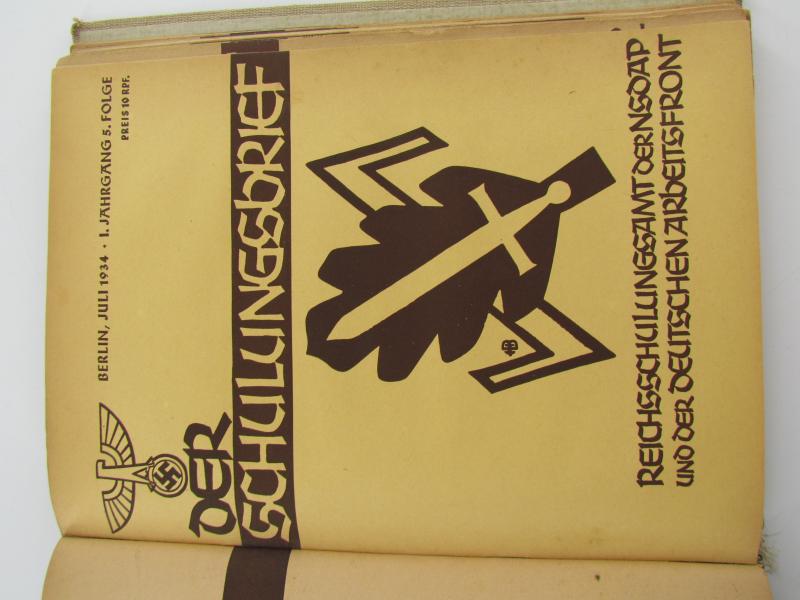 NSDAP Magazine Der Schulungsbrief 1934 In Original Binder