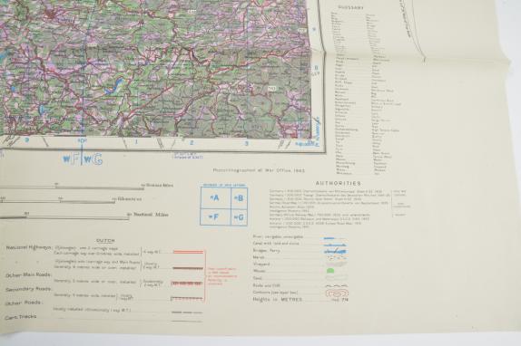 British WW2 Mapcard 'Dusseldorf' Germany