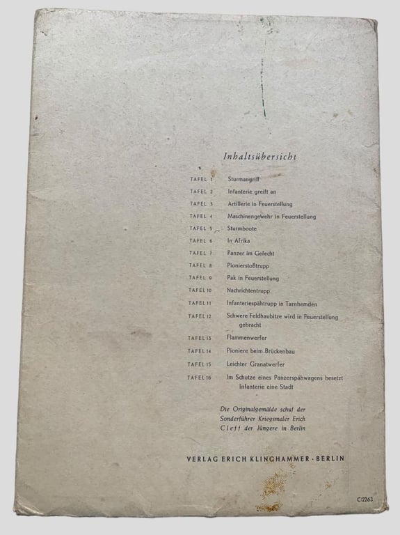 German WWII Combat Art Folio