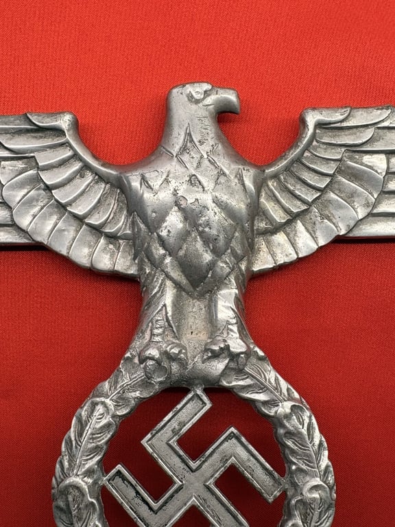 AUTHENTIC ORIGINAL 1938 WWII GERMAN NSDAP POLITICAL LEADERS FLAG POLE EAGLE FINIAL.
