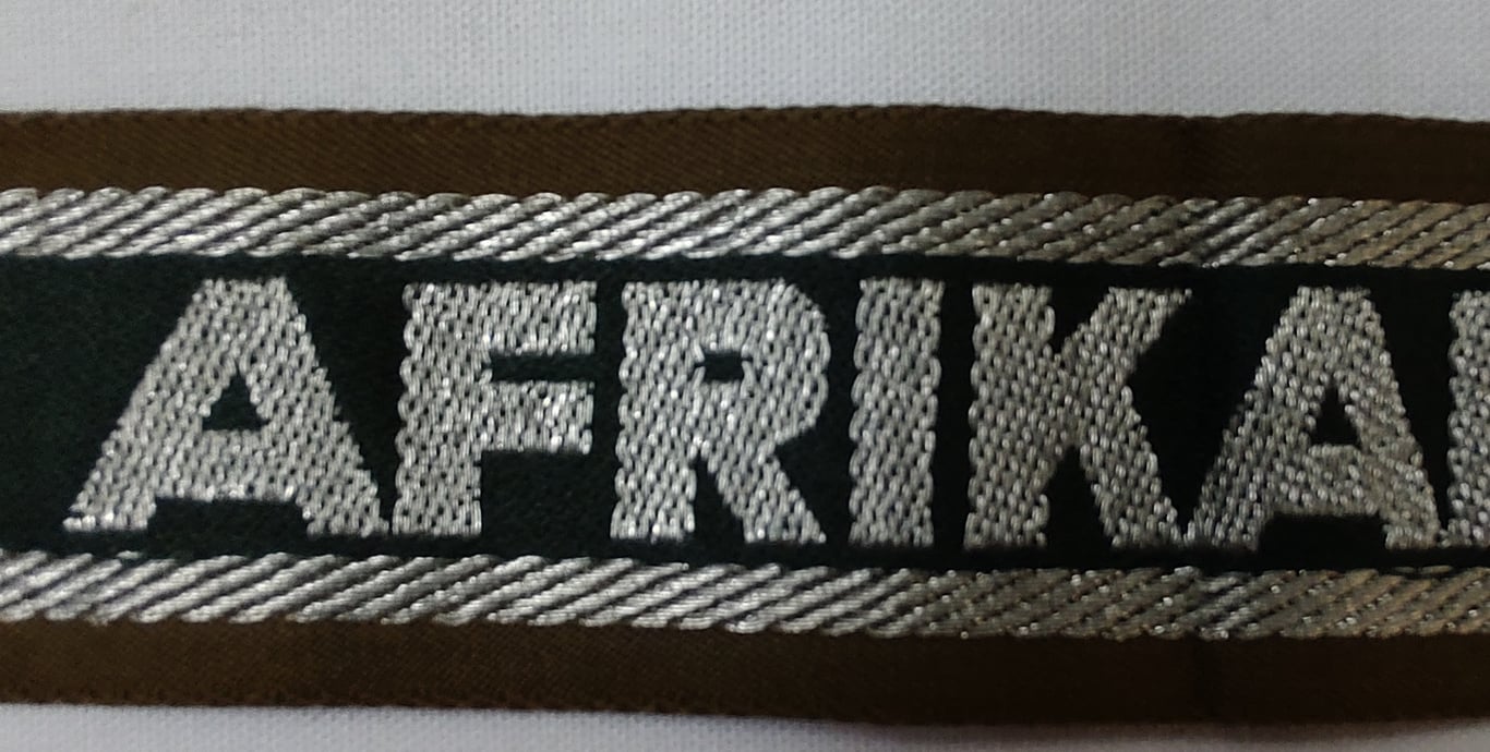 'BeVo'-like cuff-title ('Ärmelstreifen') entitled 'Afrikakorps'
