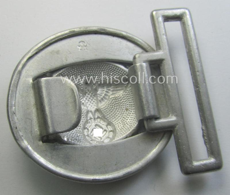 Reichs Forestry (ie. 'Reichsforstbeamte') aluminium-based (dress- ie. 'Ausgeh'-pattern) belt-buckle (ie. 'Koppelschloss für Reichsforstbeamte') being a maker- (ie. 'A'-) marked example