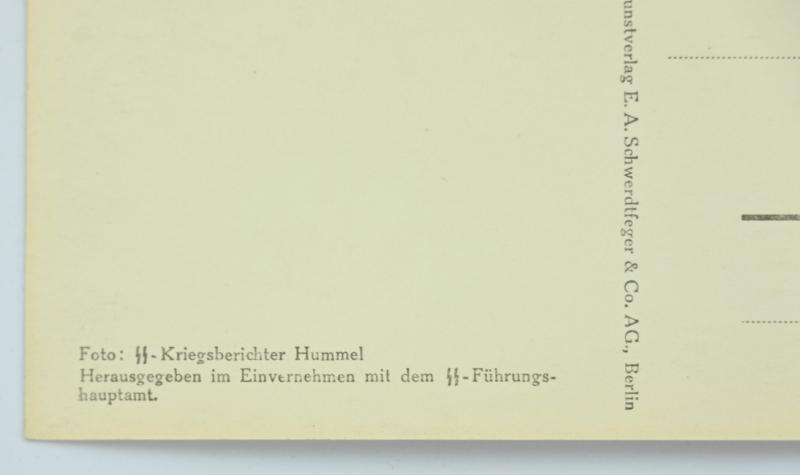 German Waffen-SS Kriegsberichter Postcard 'Unsere Waffen-SS'