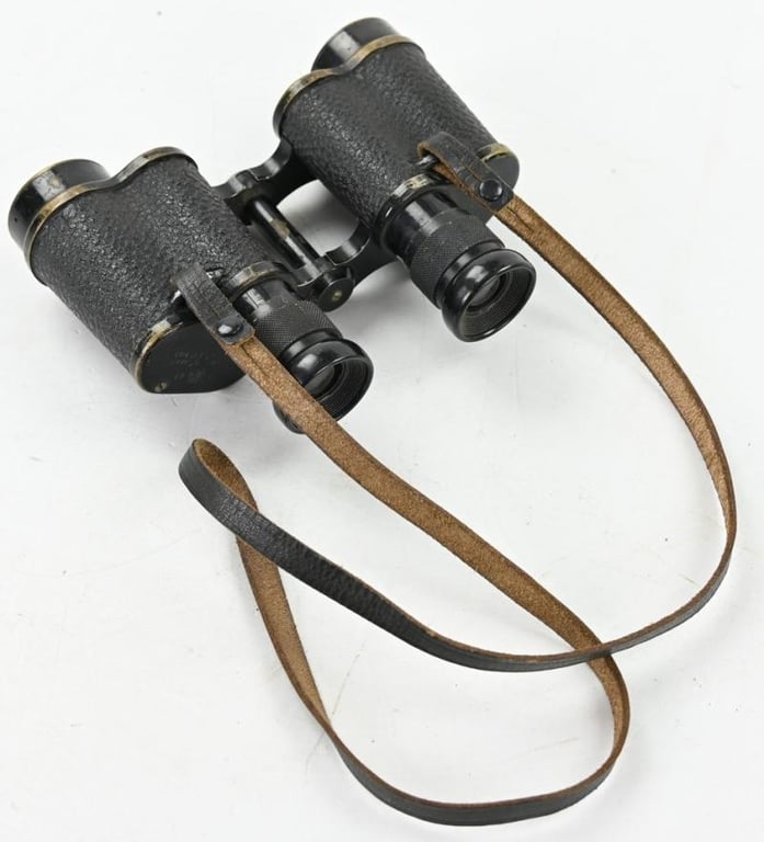 British WW2 Binocular with Carrying Pouch
