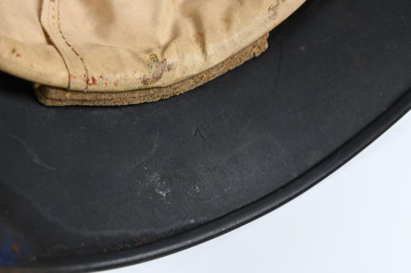 German M35 Luftschutz Beaded Helmet