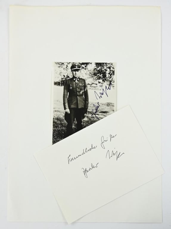 Signature of Waffen-SS KC&OLCS Recipeint 'Theodor Wisch'