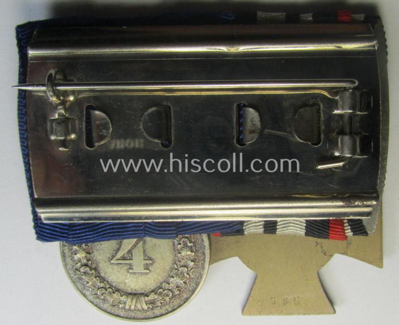 Interesting, 'Orden- o. Doppelspange' depicting a: 'Kriegsteilnehmerkreuz ohne Schwn.') and a: 'WH KM o. Heeres Dienstauszeichnung für 4 Jahre t.D.'