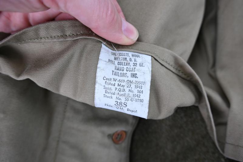 USAAF WW2 Wool Melton O.D. Overcoat