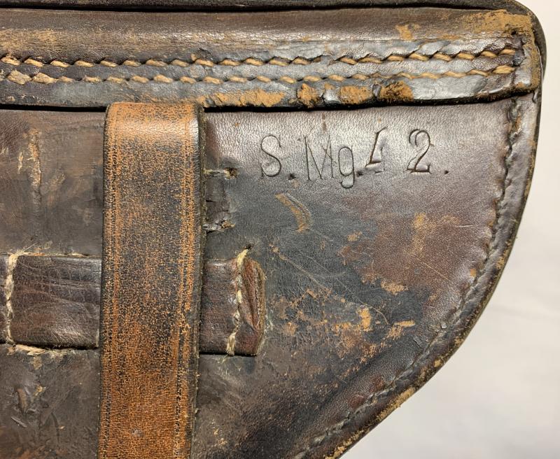 P08 Artillery Converted Leather Holster -S.Mg.42-