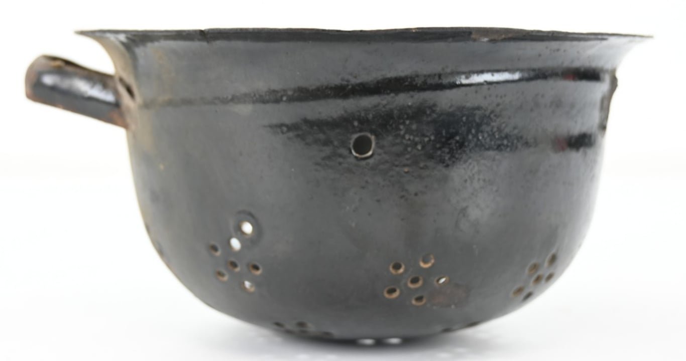 German Enamel Colander made of German M42 Helmet