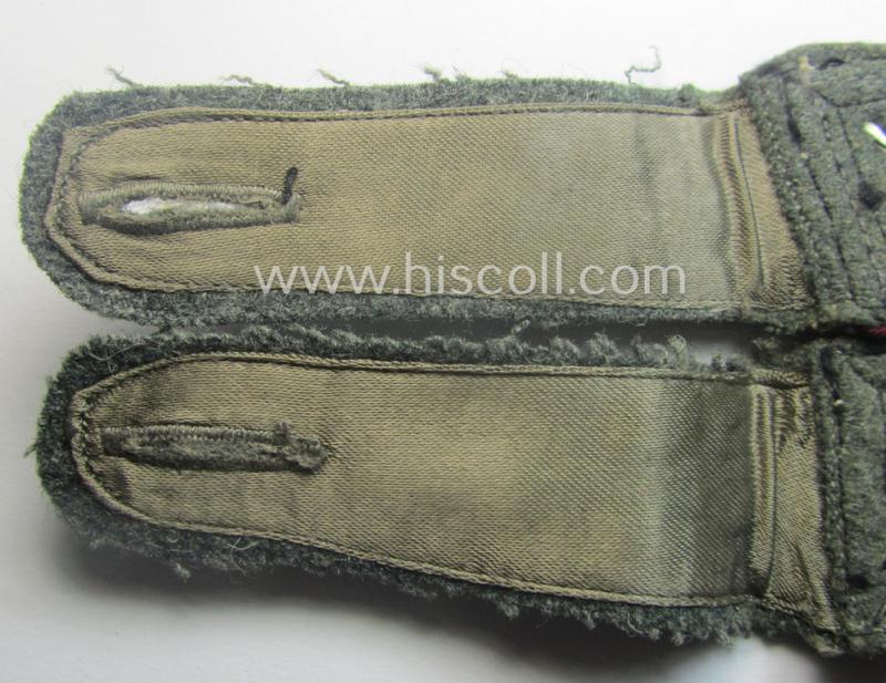 Unusual - and fully matching! - pair of WH (Heeres), early-war-period- (ie. 'M36 o. M40'-pattern) NCO-type shoulderstraps as was intended for - and worn by! - a: 'Stabsfeldwebel eines (Nebel)Werfer-Rgts.'