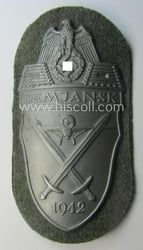 Superb, WH (Heeres ie. Waffen-SS) 'Demjansk'-campaign-shield as executed...