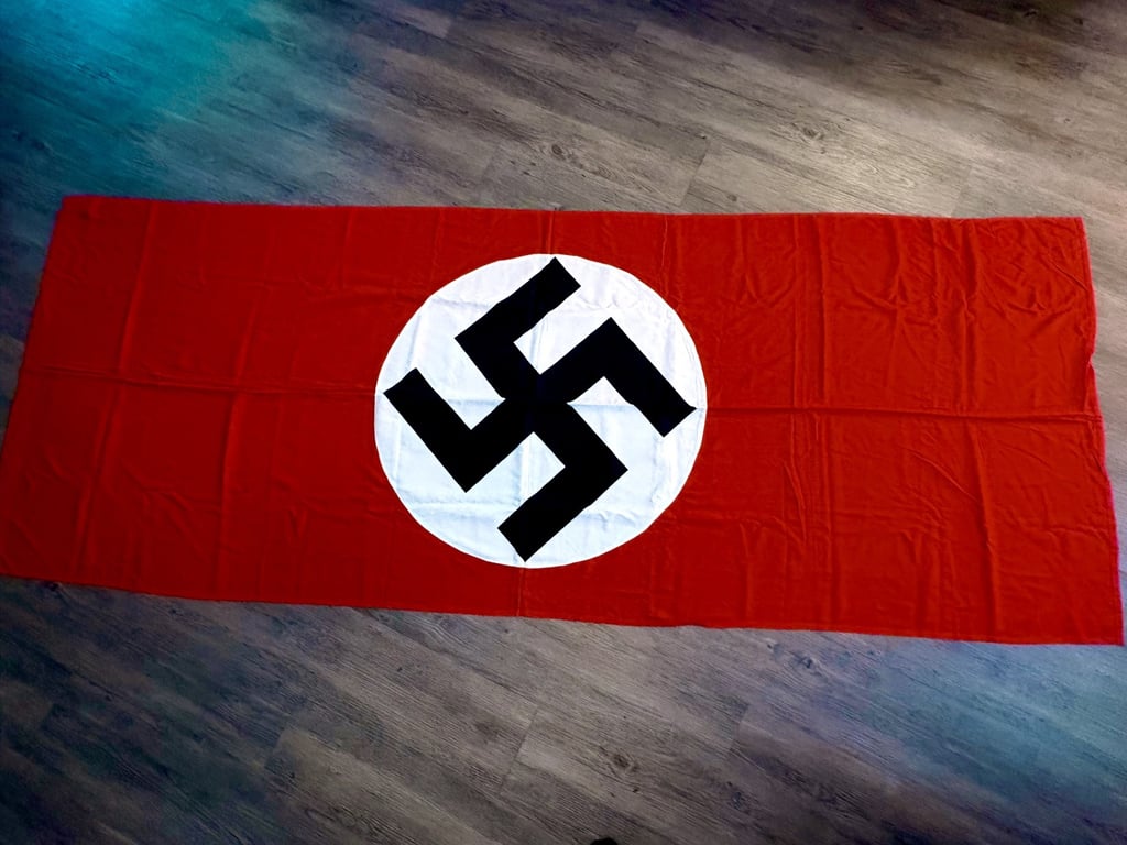 GERMAN WWII LARGE THIRD REICH NSDAP NAZI DOUBLE SIDED DRAPE