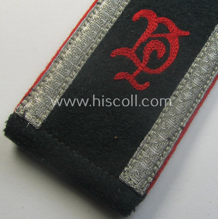 Superb - albeit regrettably single! - early- (ie. mid-) war-period WH (Heeres) (ie. 'M40'-) pattern (rounded-style) 'cyphered', NCO-type shoulderstrap as was intended for an: 'Uffz. u. Mitglied eines Beobachtungs-Lehr-Abteilungs'