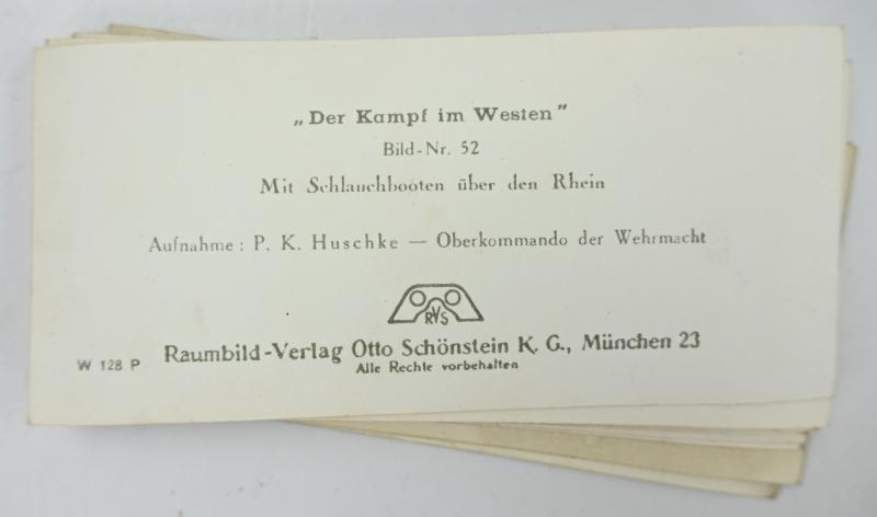 German Third Reich '3-D Raumbild' Booklet Picture Set 'Kampf im Westen'