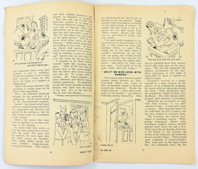 US WW2 Army Talks Booklet Feb.24, 1945