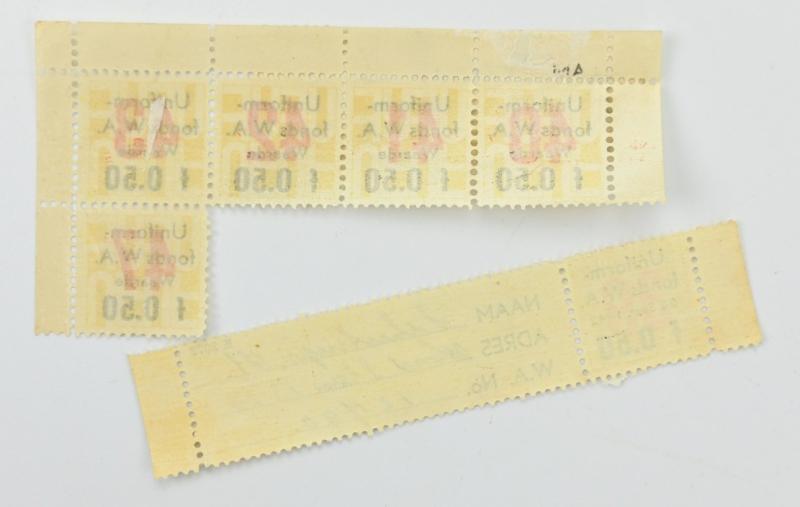 Dutch NSB/WA Uniform Saving Stamps