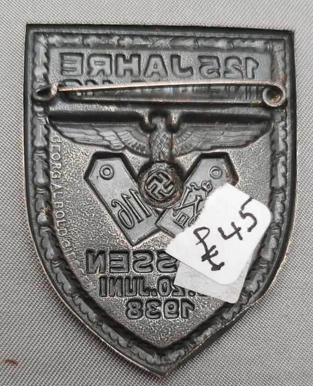 1938 Giessen 125th Anniversary Of The 116Th Infantry Regiment Badge