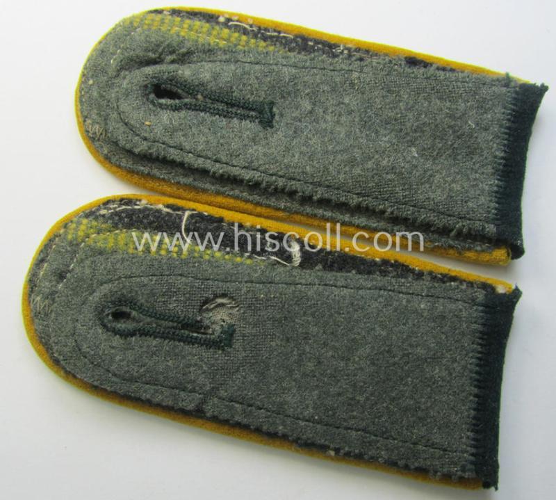 Pair of WH (Heeres) early-war-period- (ie. 'M36'- ie. 'M40'-pattern) neatly 'cyphered', NCO-type shoulderstraps as was intended for an: 'Unteroffizier des Kavallerie- o. Reiter-Rgts. 14'