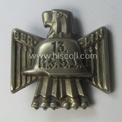 Silverish-toned, WWI-veteran-related day-badge (ie. 'tinnie' or: 'Veranstaltungsabzeichen') as...