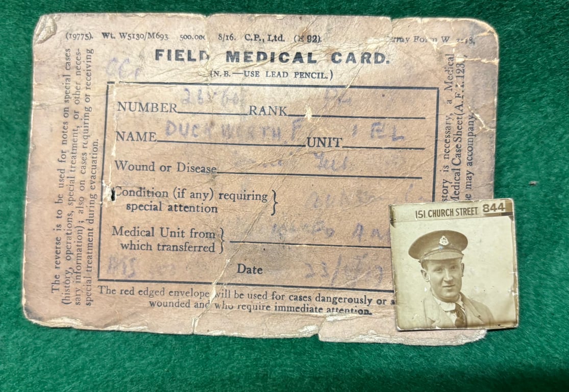 East Lancashire Medal Group to 26560 Pte F Duckworth 1st and 6th Battalions East Lancs