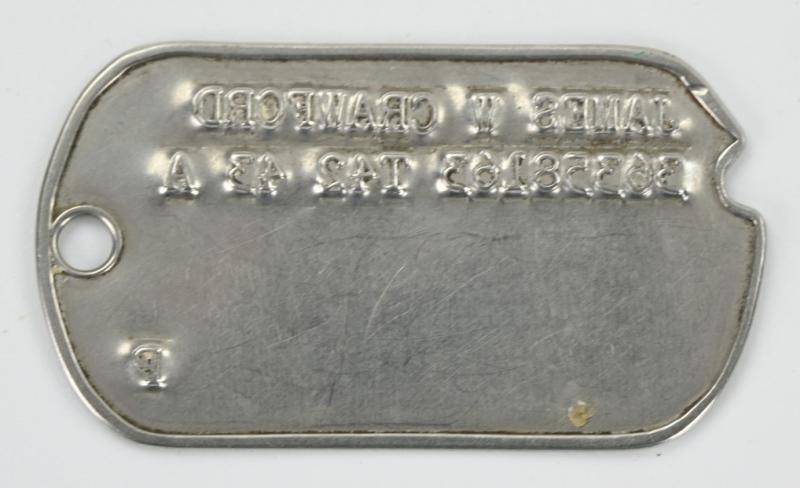 USAAF WW2 Dog-Tag James W. Crawford 2111th AAF BU