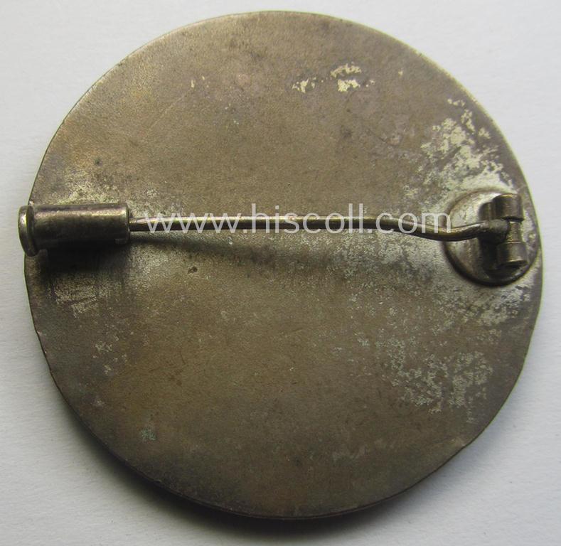 DRK- (ie. 'Deutsches Rotes Kreuz'- or German Red Cross) related so-called: nurses'-brooch entitled: 'Freie Schwesternschaft' (being a moderately used-, multi-coloured-enamelled albeit non-maker-marked example)