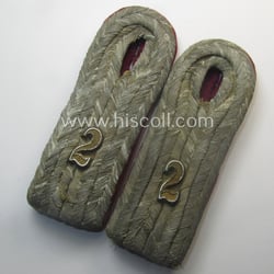 Truly worn pair of WH (Heeres) officers'-type shoulderboards:...