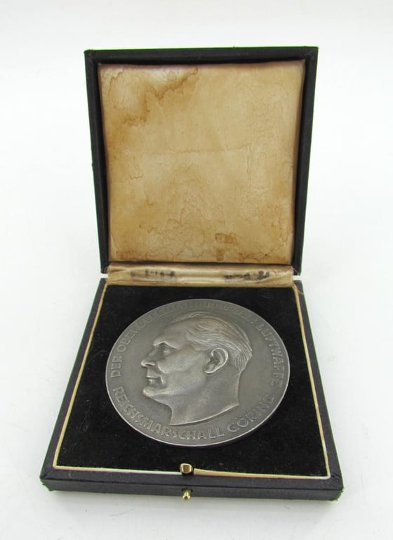German Luftwaffe Göring Award Plaque – 74 mm – Technical Service in Case