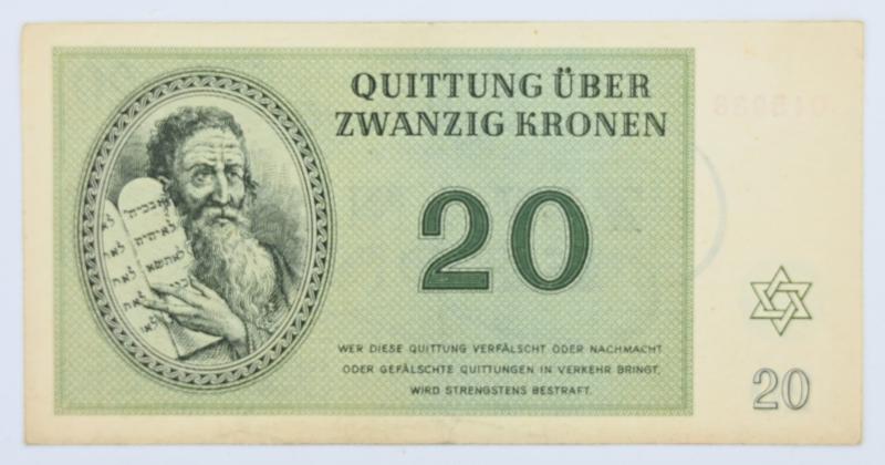 German WW2 Theresienstadt (Terezin) Concentration Camp Banknotes