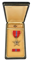 US WW2 Named Bronze Star medal in Case...