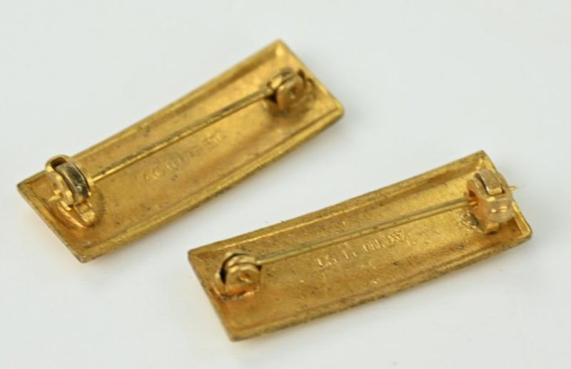 US WW2 2nd Lieutenant Rank Bar Set