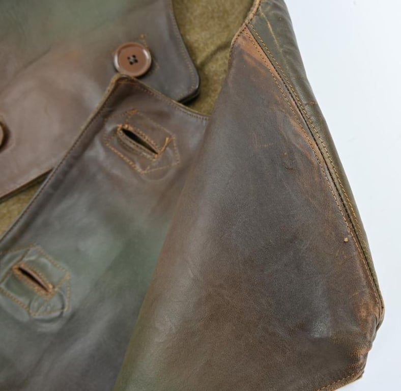 British WW2 Leather Jerkin Camouflaged 1944