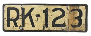 German Third Reich Numberplate 'Reichskommissariat Niederlande'
