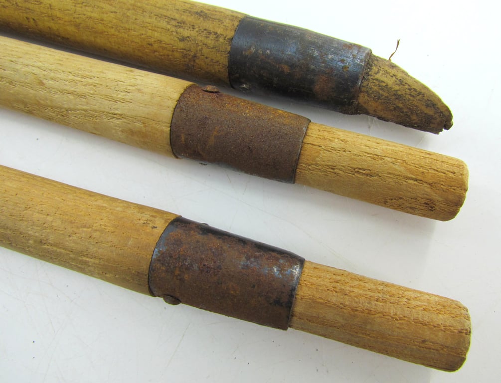 Matching set of 3 wooden tent pegs