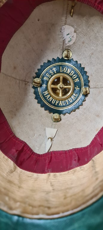 1903 “Sherwood Forester’s  Officers Blue Cloth Helmet.