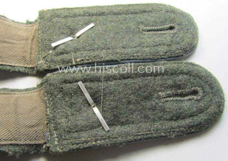 Pair of WH (Heeres) NCO-type (ie. 'M40- o. M43'-pattern) shoulderstraps: 'Feldwebel eines Heeres Nachschub-Abtgs.'