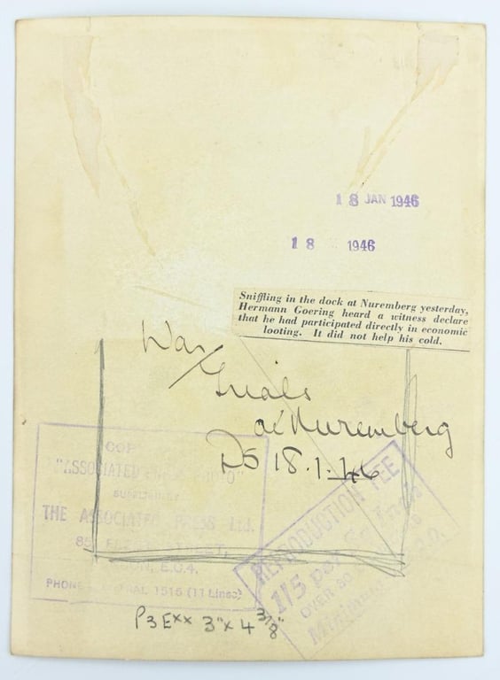 Allied Nuremberg War Trails 'Göring and Hess'